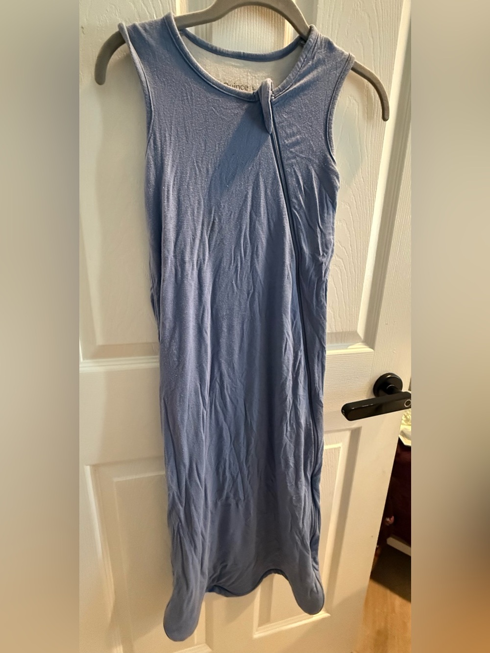Quince Light Blue Sleeveless Maxi Dress